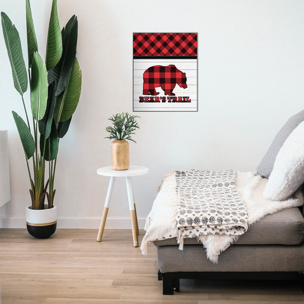 Lumberjack Plaid 20x24 Wood Print - In Context