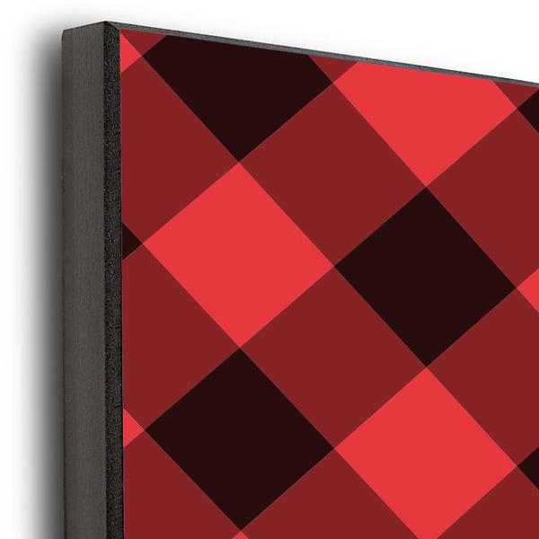 Lumberjack Plaid 20x30 Wood Print - Closeup