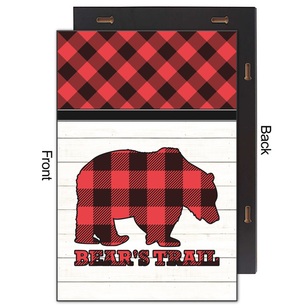 Lumberjack Plaid 20x30 Wood Print - Front & Back View