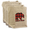 Lumberjack Plaid 3 Reusable Cotton Grocery Bags - Front View