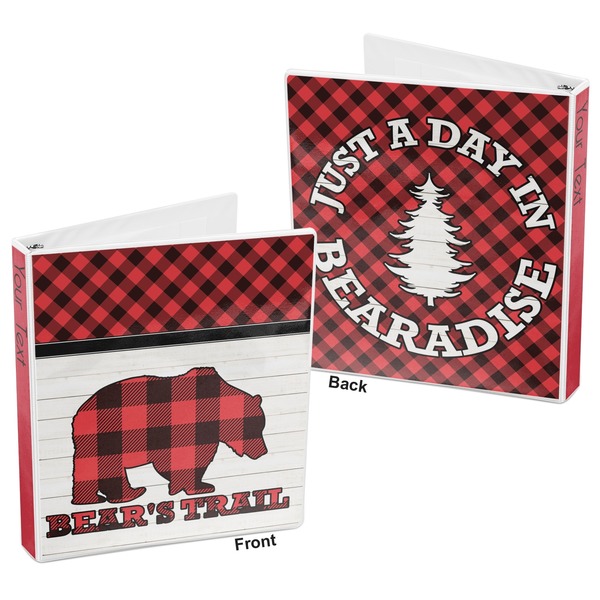Lumberjack Plaid 3-Ring Binder Front and Back