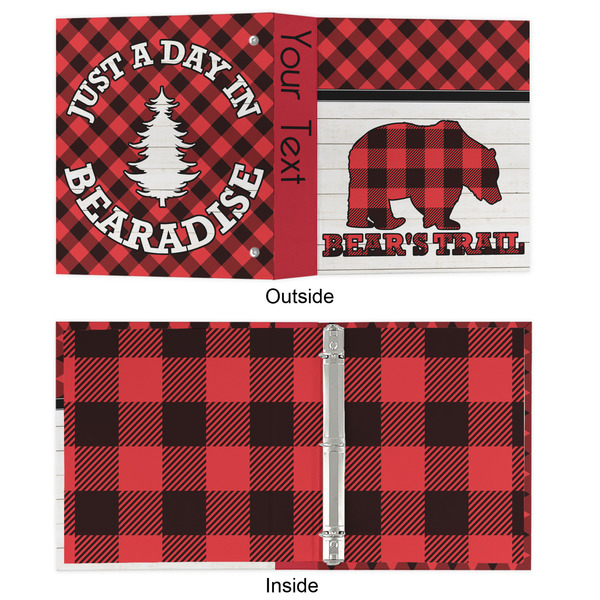 Lumberjack Plaid 3 Ring Binders - Full Wrap - 1" - APPROVAL