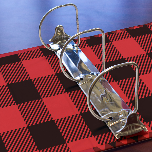 Lumberjack Plaid 3 Ring Binders - Full Wrap - 3" - DETAIL