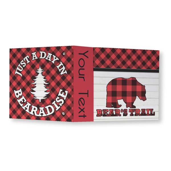 Lumberjack Plaid 3 Ring Binders - Full Wrap - 3" - OPEN OUTSIDE
