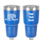 Lumberjack Plaid 30 oz Stainless Steel Ringneck Tumbler - Blue - Double Sided - Front & Back