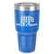 Lumberjack Plaid 30 oz Stainless Steel Tumbler - Royal Blue - Single-Sided (Personalized)