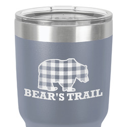 Lumberjack Plaid 30 oz Stainless Steel Tumbler - Grey - Double-Sided (Personalized)