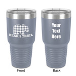 Lumberjack Plaid 30 oz Stainless Steel Tumbler - Grey - Double-Sided (Personalized)