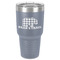 Lumberjack Plaid 30 oz Stainless Steel Tumbler - Grey - Single-Sided (Personalized)