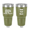 Lumberjack Plaid 30 oz Stainless Steel Ringneck Tumbler - Olive - Double Sided - Front & Back