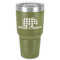 Lumberjack Plaid 30 oz Stainless Steel Tumbler - Olive - Single-Sided (Personalized)