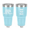 Lumberjack Plaid 30 oz Stainless Steel Ringneck Tumbler - Teal - Double Sided - Front & Back