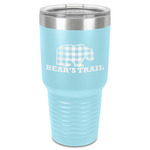 Lumberjack Plaid 30 oz Stainless Steel Tumbler - Teal - Single-Sided (Personalized)