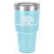 Lumberjack Plaid 30 oz Stainless Steel Tumbler - Teal - Single-Sided (Personalized)