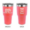Lumberjack Plaid 30 oz Stainless Steel Ringneck Tumblers - Coral - Double Sided - APPROVAL