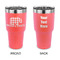 Lumberjack Plaid 30 oz Stainless Steel Tumbler - Coral - Double Sided (Personalized)