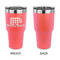Lumberjack Plaid 30 oz Stainless Steel Ringneck Tumblers - Coral - Single Sided - APPROVAL