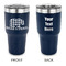 Lumberjack Plaid 30 oz Stainless Steel Tumbler - Navy - Double Sided (Personalized)
