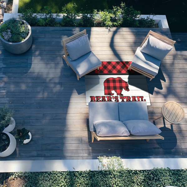 Lumberjack Plaid 4'x6' Patio Rug - In context