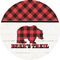 Lumberjack Plaid Multipurpose Round Labels - 5" (Personalized)