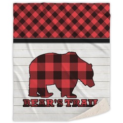 Lumberjack Plaid Sherpa Throw Blanket (Personalized)