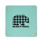 Lumberjack Plaid 6" x 6" Teal Leatherette Snap Up Tray - APPROVAL