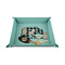 Lumberjack Plaid 6" x 6" Teal Leatherette Snap Up Tray - STYLED