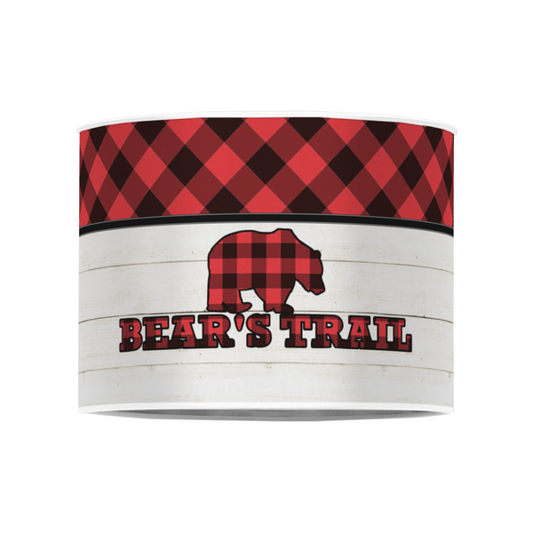 Lumberjack Plaid 8" Drum Lampshade - FRONT (Poly Film)