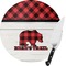 Lumberjack Plaid Round Glass Cutting Board - Small (Personalized)