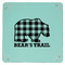 Lumberjack Plaid 9" x 9" Teal Leatherette Snap Up Tray - APPROVAL