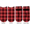 Lumberjack Plaid Adult Ankle Socks - Double Pair - Front and Back - Apvl