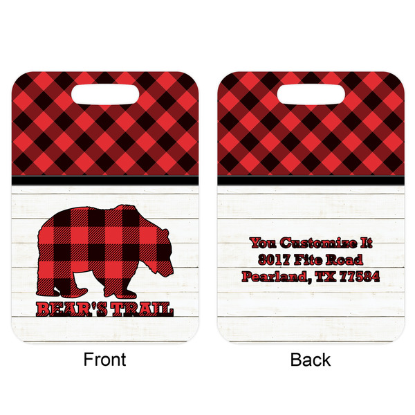 Lumberjack Plaid Aluminum Luggage Tag (Front + Back)