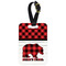 Lumberjack Plaid Metal Luggage Tag w/ Name or Text