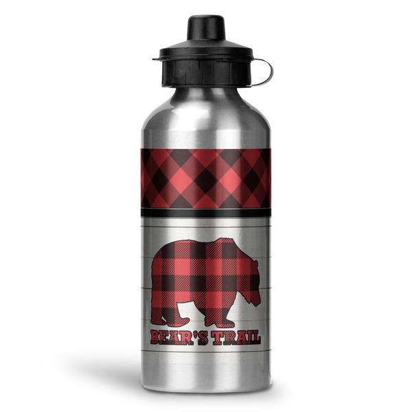 Custom Lumberjack Plaid Water Bottles - 20 oz - Aluminum (Personalized)