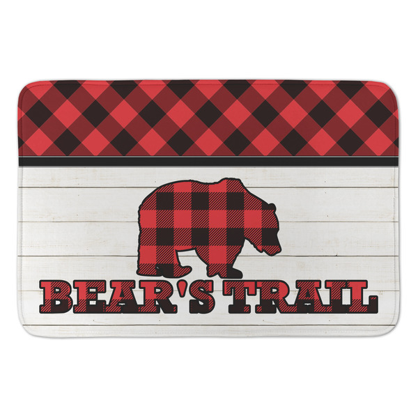 Custom Lumberjack Plaid Anti-Fatigue Kitchen Mat (Personalized)