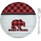 Lumberjack Plaid 8" Glass Appetizer / Dessert Plates - Single or Set (Personalized)