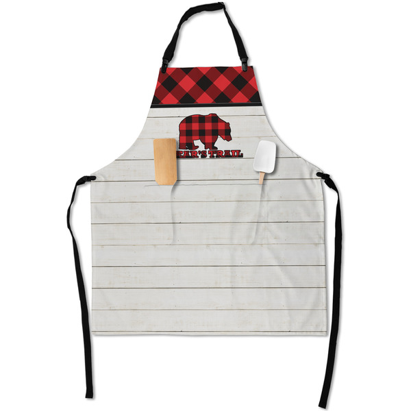Lumberjack Plaid Apron - Flat with Props (MAIN)