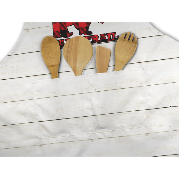 Lumberjack Plaid Apron - Pocket Detail with Props