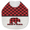 Lumberjack Plaid Jersey Knit Baby Bib w/ Name or Text