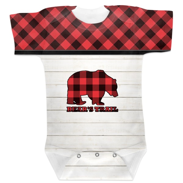 Custom Lumberjack Plaid Baby Bodysuit 3-6 (Personalized)