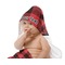 Lumberjack Plaid Baby Hooded Towel on Child