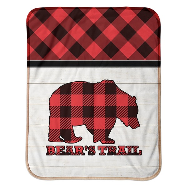 Lumberjack Plaid Baby Sherpa Blanket - Flat