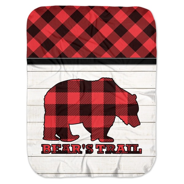 Custom Lumberjack Plaid Baby Swaddling Blanket (Personalized)