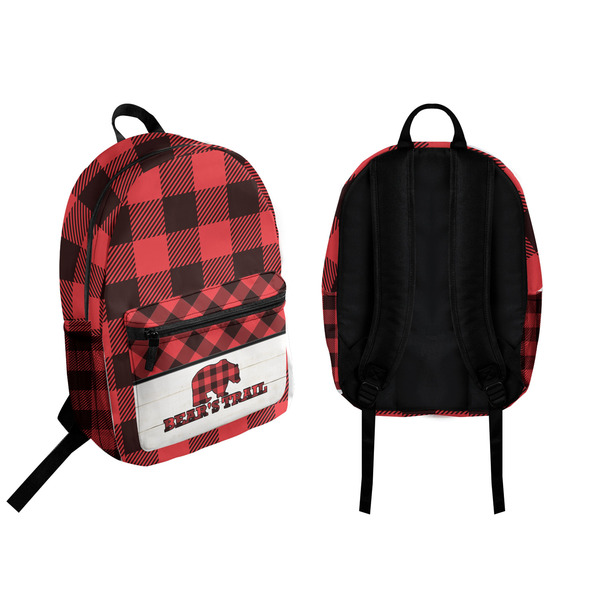 Lumberjack Plaid Backpack front and back - Apvl