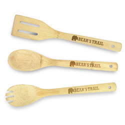 Lumberjack Plaid Bamboo Cooking Utensil Set - Double Sided (Personalized)