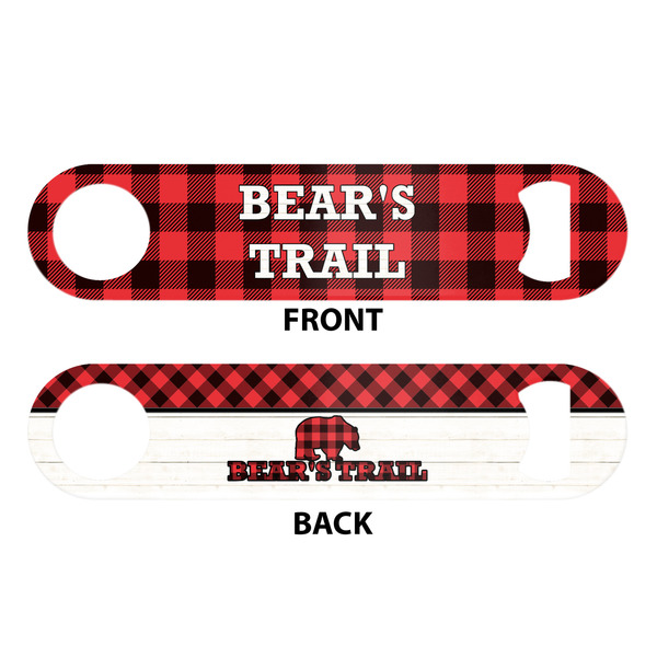 Lumberjack Plaid Bar Bottle Opener - White - Approval