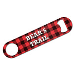 Lumberjack Plaid Bar Bottle Opener w/ Name or Text