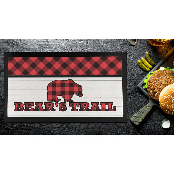 Lumberjack Plaid Bar Mat - Small - LIFESTYLE