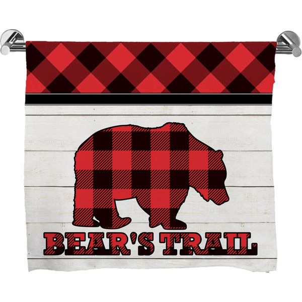 Custom Lumberjack Plaid Bath Towel (Personalized)