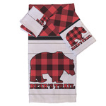Lumberjack Plaid Bath Towel Set - 3 Pcs (Personalized)